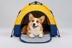 AI-edited reference: Compact pet tent