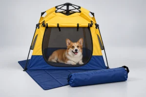 AI-edited reference: Mesh pet shelter
